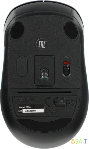 Мышь A4Tech Fstyler FG10 черный/синий оптическая 2000dpi беспров. USB 4but (FG10 BLUE)