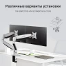 Кронштейн для мониторов ЖК Digma D-MM302D серый 17"-35" макс.9кг крепление к столешнице поворот и наклон