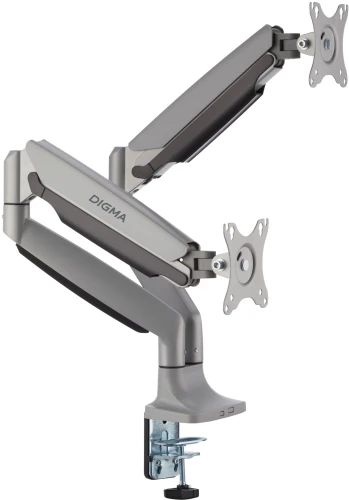 Кронштейн для мониторов ЖК Digma D-MM302D серый 17"-35" макс.9кг крепление к столешнице поворот и наклон