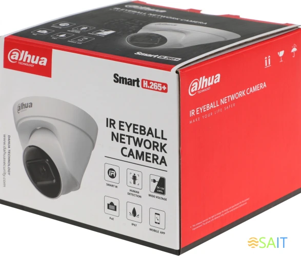 Камера видеонаблюдения IP Dahua DH-IPC-HDW1431T1P-0280B-S6 2.8-2.8мм цв. корп.:белый