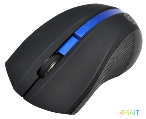Мышь Оклик 615MW черный/синий оптическая 1200dpi беспров. USB для ноутбука 3but (412862)