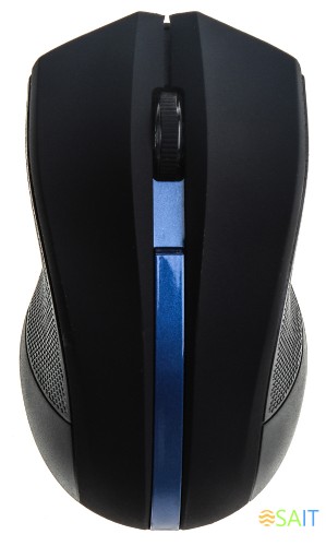Мышь Оклик 615MW черный/синий оптическая 1200dpi беспров. USB для ноутбука 3but (412862)