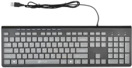 Клавиатура Оклик 480M черный/серый USB slim Multimedia (1067199)
