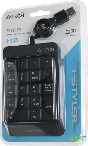 Числовой блок A4Tech Fstyler FK13 серый USB slim для ноутбука (FK13 USB ( GREY))