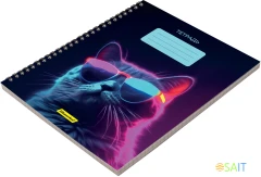 Набор тетрадей Silwerhof 48л. клет. A5 Неоновые животные в очках 3диз. мел.карт. гребень (упак.:3шт)