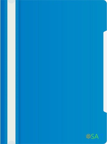 Папка-скоросшиватель Бюрократ -PS20BLUE A4 прозрач.верх.лист пластик синий 0.12/0.16