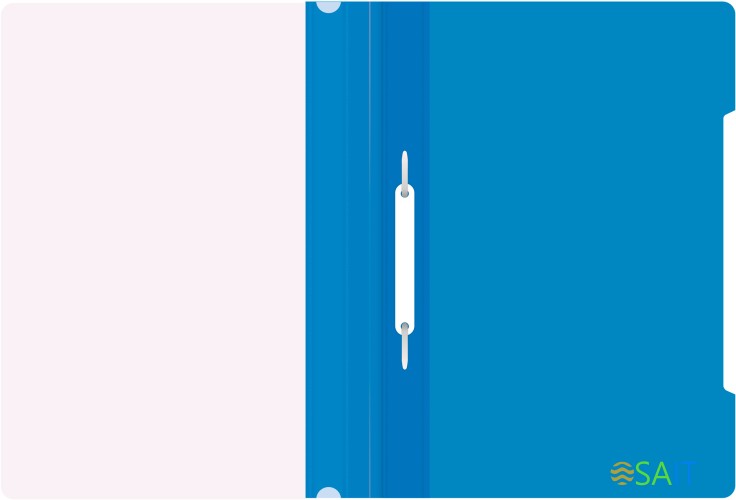 Папка-скоросшиватель Бюрократ -PS20BLUE A4 прозрач.верх.лист пластик синий 0.12/0.16