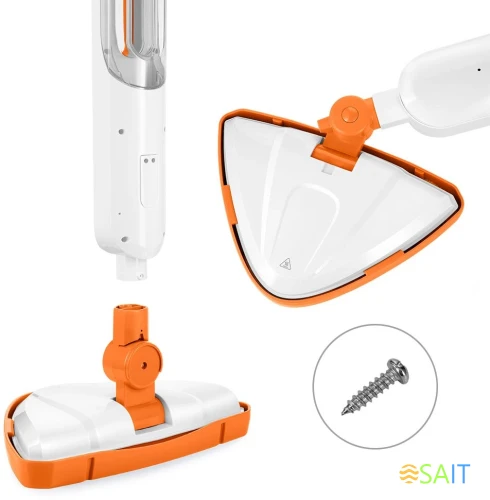 Швабра паровая Kitfort КТ-1048-2 1300Вт белый/оранжевый