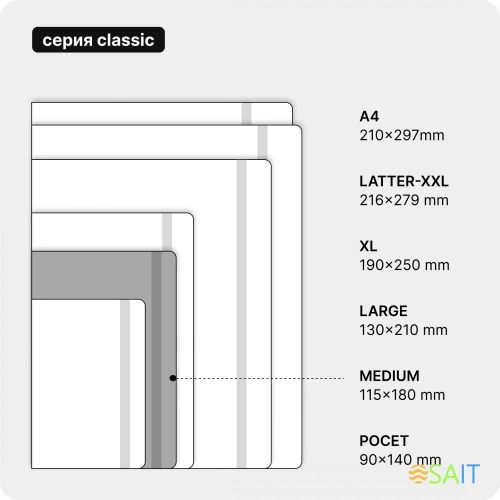 Блокнот Moleskine CLASSIC QP050B20 Medium 115x180мм 208стр. линейка твердая обложка синий