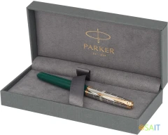 Ручка перьев. Parker 51 Premium (CW2169074) Forest Green GT F сталь нержавеющая подар.кор.