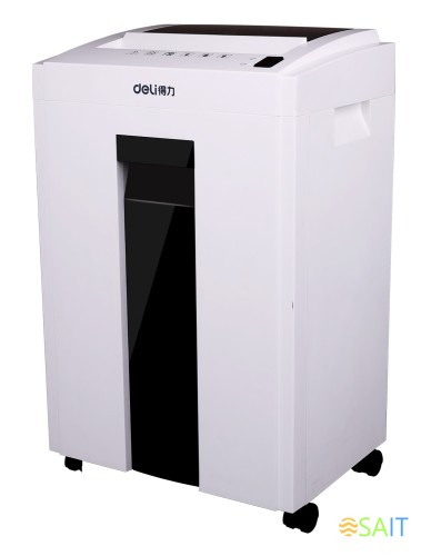 Шредер Deli 9953 белый (секр.P-5) фрагменты 8лист. 23лтр. скрепки скобы пл.карты CD