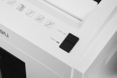 Шредер Deli 9953 белый (секр.P-5) фрагменты 8лист. 23лтр. скрепки скобы пл.карты CD