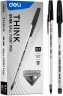 Ручка шариков. Deli Think EQ1-BK черн. черн. линия 0.7мм