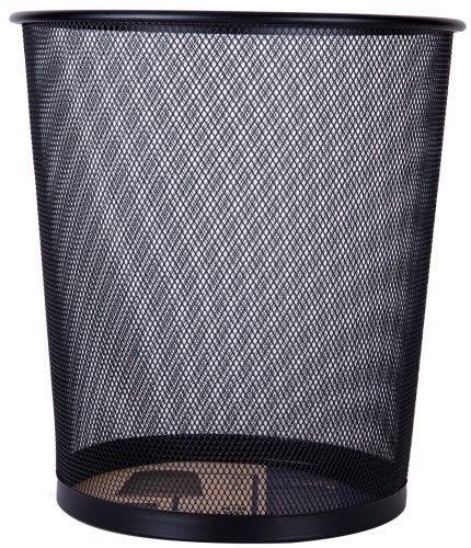 Корзина для бумаг Deli E9190 круглая 12л. мет.сетка черный