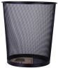 Корзина для бумаг Deli E9190 круглая 12л. мет.сетка черный