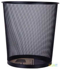 Корзина для бумаг Deli E9190 круглая 12л. мет.сетка черный