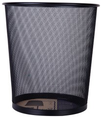 Корзина для бумаг Deli E9190 кругл. 12л. мет.сетка черный