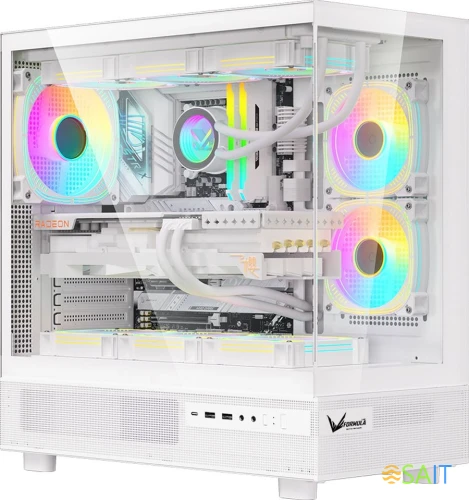 Корпус Formula Crystal Z8 COSMIC белый без БП ATX 3x120mm 5x140mm 1xUSB2.0 1xUSB3.0 1xUSB3.1 audio bott PSU