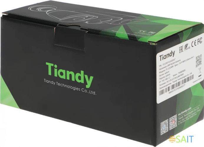 Камера видеонаблюдения IP Tiandy TC-C32WN I5/Y/WIFI/2.8mm/V4.1 2.8-2.8мм цв. корп.:белый (TC-C32WN I5/Y/WIFI/2.8/V4.1)