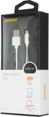 Кабель Digma MICROUSB-1.2M-WH USB (m)-micro USB (m) 1.2м белый