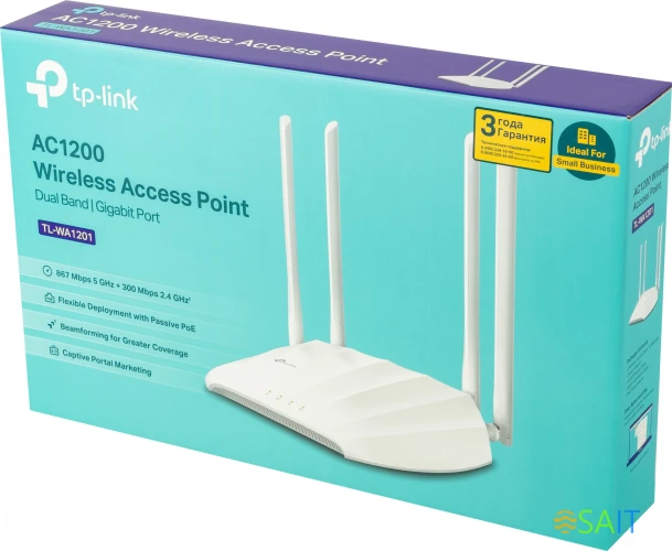 Точка доступа TP-Link TL-WA1201 AC1200 10/100/1000BASE-TX белый