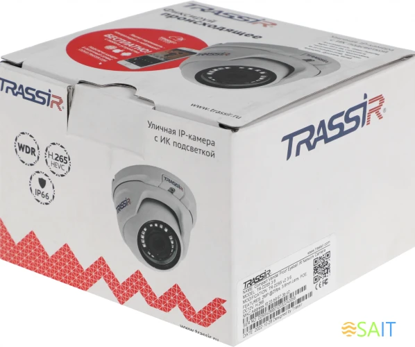 Камера видеонаблюдения IP Trassir TR-D2S5 3.6-3.6мм цв. корп.:белый (TR-D2S5 (3.6 MM))