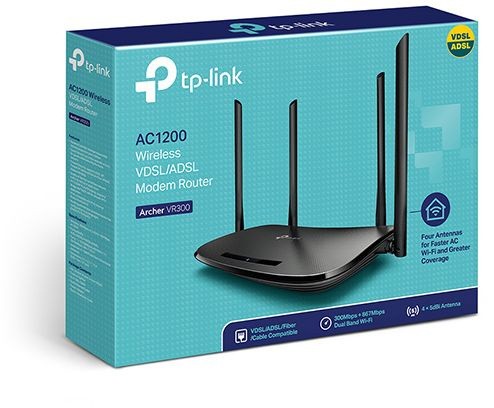 Роутер беспроводной TP-Link Archer VR300 AC1200 10/100BASE-TX/ADSL черный