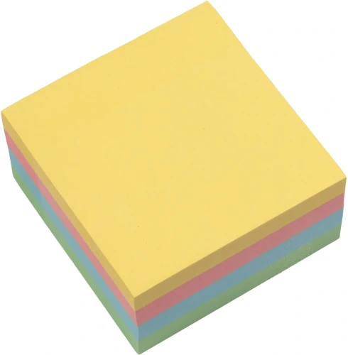 Блок самоклеящийся бумажный Silwerhof Daily 76x76мм 400лист. пастель 4цв.в упак.