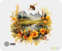 Коврик для мыши Cactus Honeybee 220x180x2мм (CS-MP-P09XS)