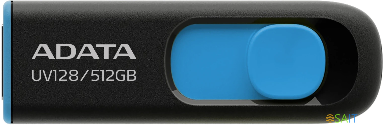Флеш Диск A-Data 512GB DashDrive UV128 AUV128-512G-RBE USB3.0 черный/синий