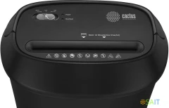 Шредер Cactus CS-SH-P8 черный (секр.P-4) фрагменты 12лист. 25лтр. скрепки скобы пл.карты CD