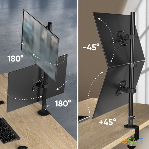 Кронштейн для мониторов Onkron D208E черный 13"-34" макс.16кг настольный поворот и наклон