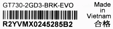 Видеокарта Asus PCI-E 2.0 GT730-2GD3-BRK-EVO NVIDIA GeForce GT 730 2Gb 64bit DDR3 902/1800 DVIx1 HDMIx1 CRTx1 HDCP Ret
