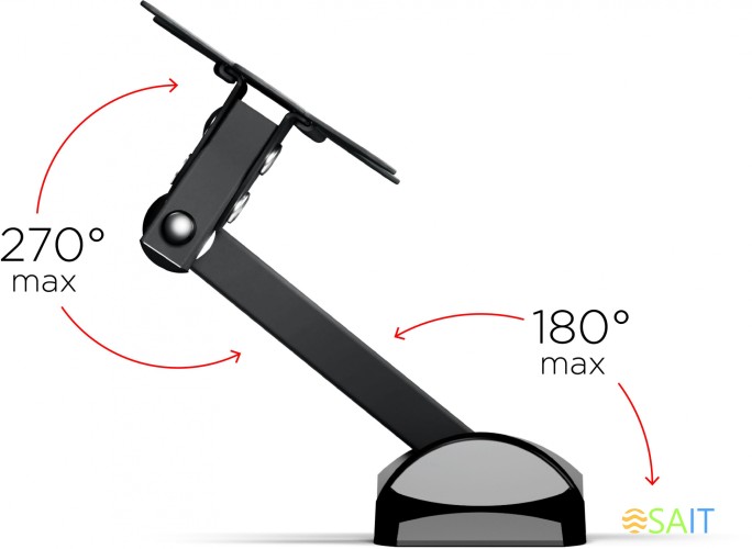 Кронштейн для телевизора Holder LCDS-5004 металлик 10"-26" макс.25кг настенный поворот и наклон