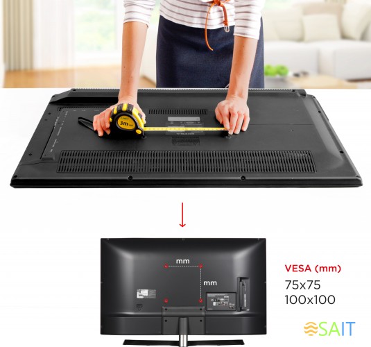 Кронштейн для телевизора Holder LCDS-5004 металлик 10"-26" макс.25кг настенный поворот и наклон