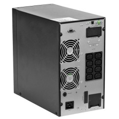 ИБП POWERMAN Online 2000, LCD, двойного преобразования, 2000ВА, 1800Вт, 8 штук IEC320 С13 с резервным питанием, USB, RS232, слот SNMP, разъем EPO, батарея 12В 9Ач 4 шт., 1 кабель для нагрузки C13/C14, 191 х 337 х 460 мм., 19.64 кг. POWERMAN Online 2000I
