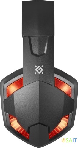 Наушники с микрофоном Defender Warhead G-370 черный/красный 2м накладные оголовье (64037)