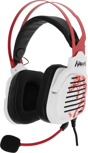 Наушники с микрофоном A4Tech Bloody G560 белый/красный 2м мониторные оголовье (G560 NARAKA)