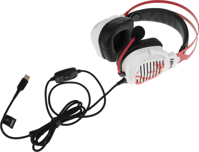 Наушники с микрофоном A4Tech Bloody G560 белый/красный 2м мониторные оголовье (G560 NARAKA)