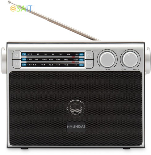 Радиоприемник настольный Hyundai H-SRS105 коричневый USB SD/microSD