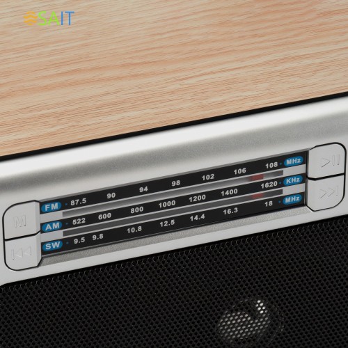 Радиоприемник настольный Hyundai H-SRS105 коричневый USB SD/microSD