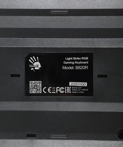 Клавиатура A4Tech Bloody B820R механическая черный USB for gamer LED (B820R BLACK (RED SWITCH))