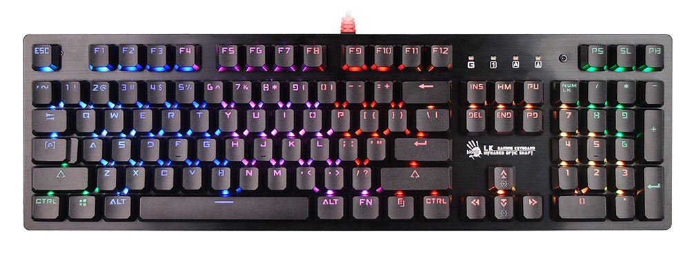 Клавиатура A4Tech Bloody B820R механическая черный USB for gamer LED (B820R BLACK (RED SWITCH))