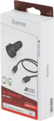 Автомобильное зар./устр. Hama H-183327 3A (PD+QC) USB Type-C универсальное черный (00183327)