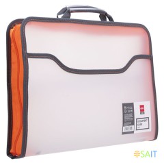 Папка-портфель Deli E38129 1 отдел. A4 полипропилен 0.65мм ассорти