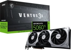 Видеокарта MSI PCI-E 5.0 RTX 5060 TI 8G VENTUS 3X NVIDIA GeForce RTX 5060TI 8Gb 128bit GDDR7 2572/28000 HDMIx1 DPx3 HDCP Ret