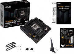 Материнская плата Asus TUF GAMING B650M-PLUS WIFI Socket AM5 AMD B650 4xDDR5 mATX AC`97 8ch(7.1) 2.5Gg RAID+HDMI+DP