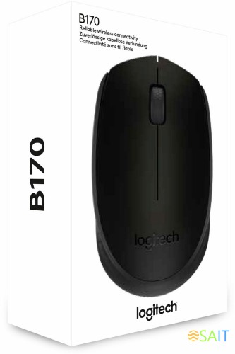 Мышь Logitech B170 черный/темно-серый оптическая 1000dpi беспров. USB для ноутбука 2but (910-004659)