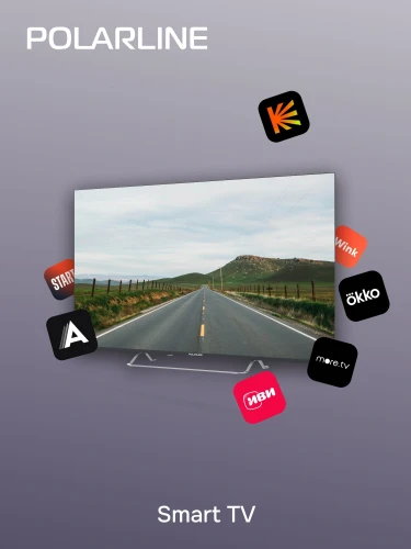 Телевизор LED PolarLine 40" 40PL53TC-SM Frameless черный FULL HD 60Hz DVB-T DVB-T2 DVB-C DVB-S2 USB WiFi Smart TV (RUS)