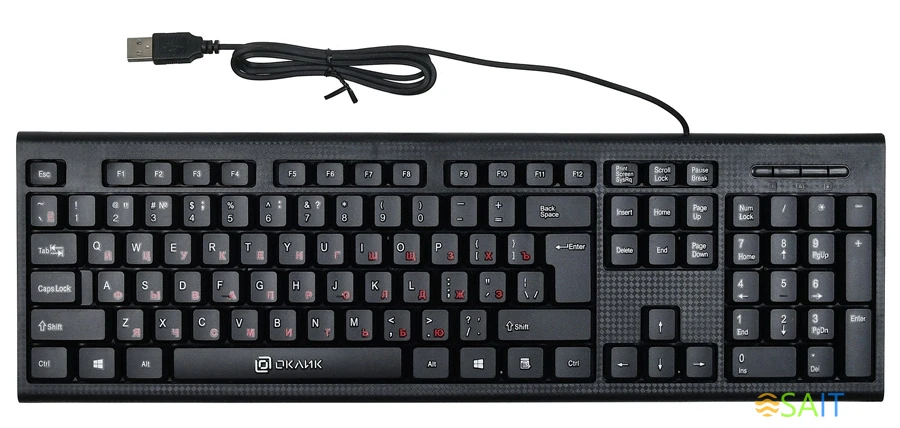 Клавиатура Оклик 120M черный USB (1083044)